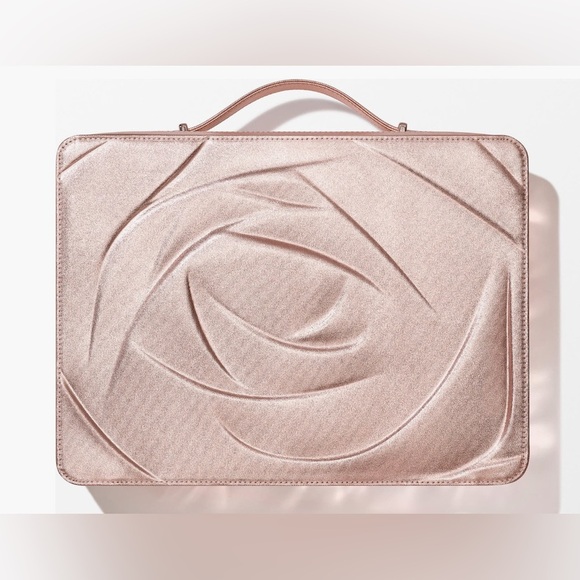 Lancome  Gold Rose Color Makeup Bag Case 2024 limited Edition with Handle - NWOT - Picture 1 of 8
